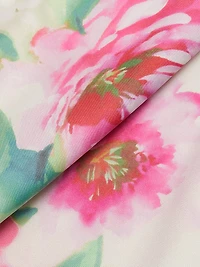 Floral Ruched Off-The-Shoulder Gown