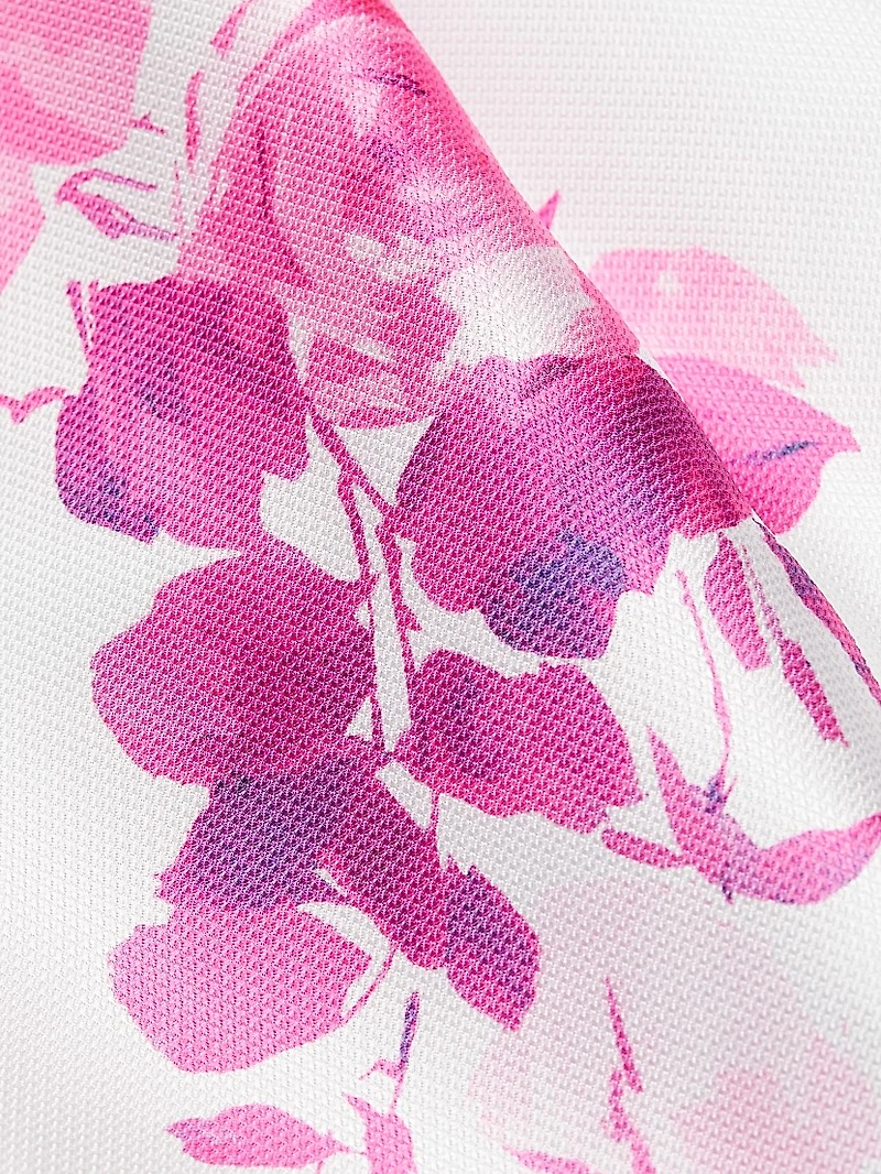 Pique Mikado Floral Cocktail Dress