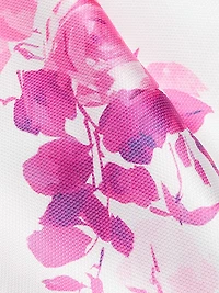 Pique Mikado Floral Cocktail Dress