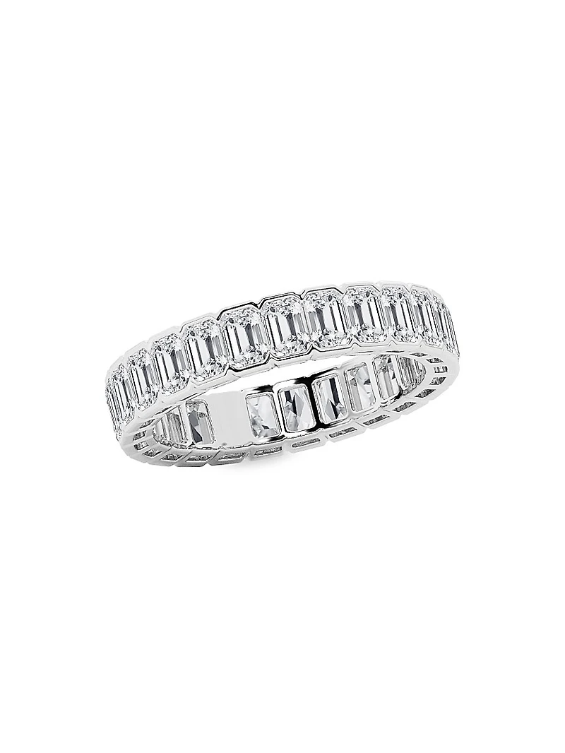 14K Gold & Emerald-Cut Natural Diamond Eternity Band/3.00-5.00 TCW