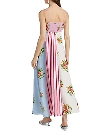 Lucille Belted Floral Linen Shirtdress