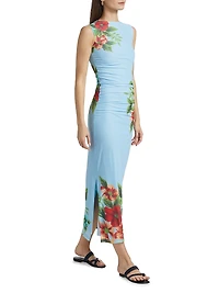 Ariel Floral Ruched Maxi Dress