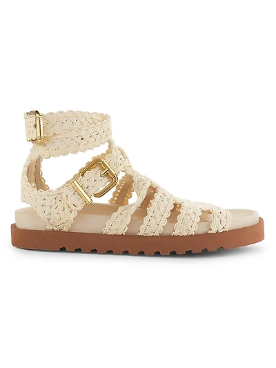 Goldie Crocheted Gladiator Sandals