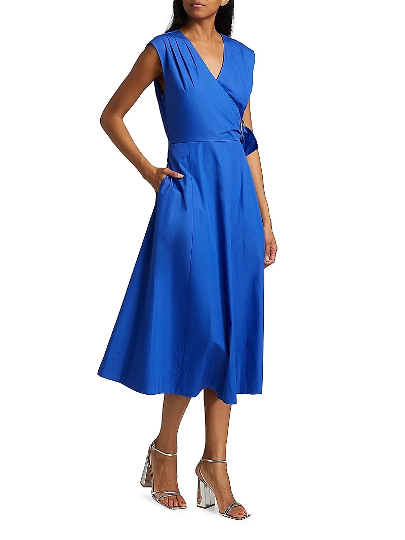 Aimee Wrap Midi-Dress