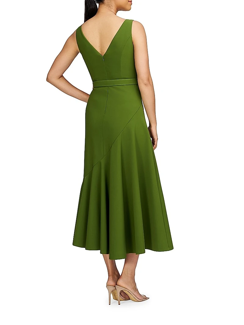 Gianna Stretch-Crêpe Midi-Dress