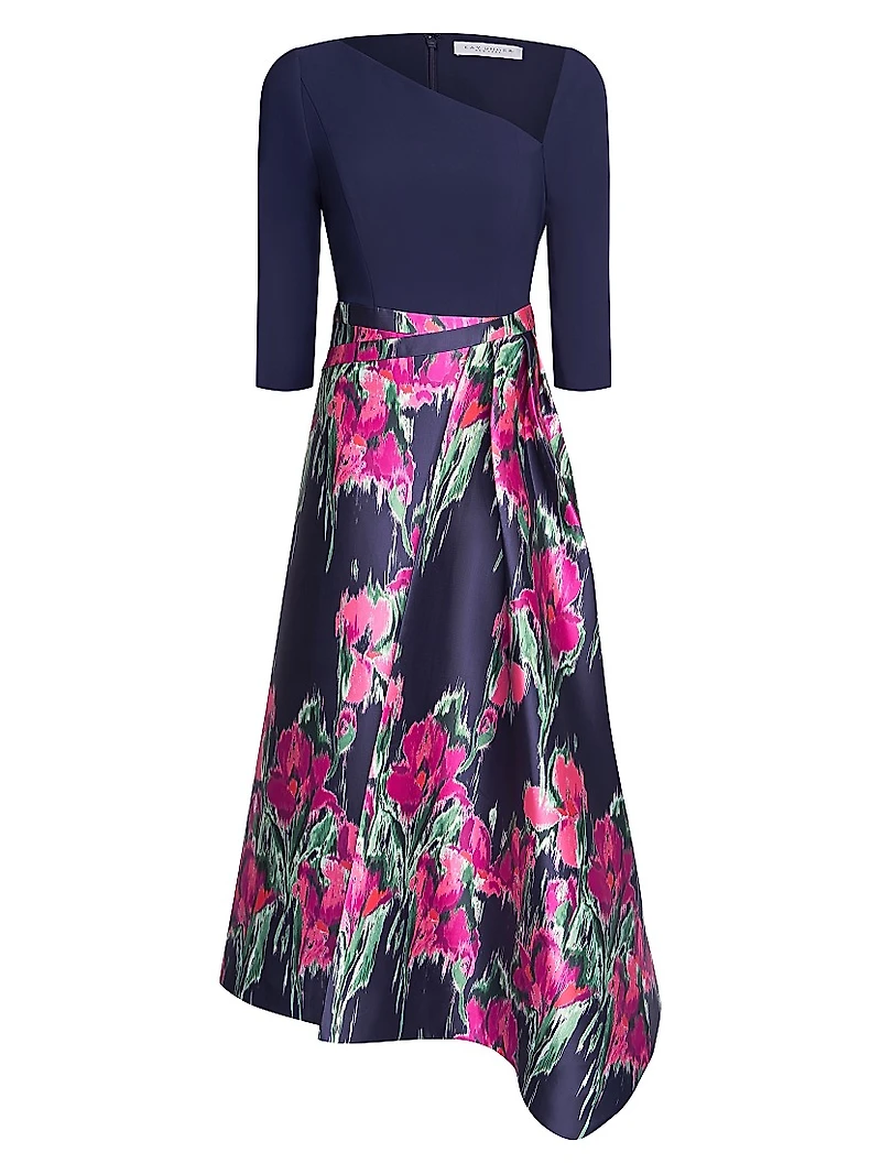 Giovana Floral Mikado Midi-Dress