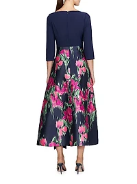 Giovana Floral Mikado Midi-Dress