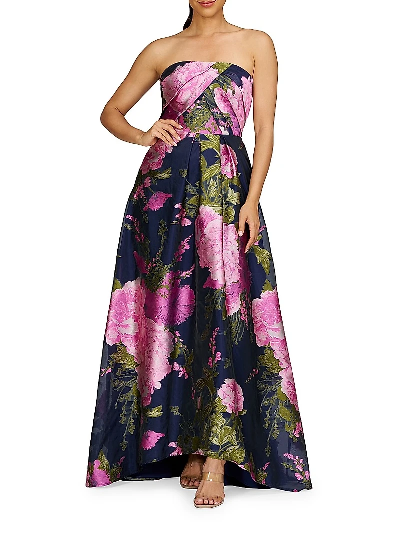 Holly Floral Jacquard Gown
