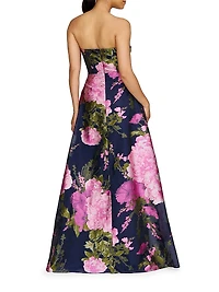 Holly Floral Jacquard Gown