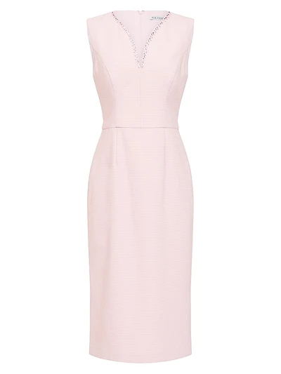 Elliana Crystal-Embellished Stretch-Bouclé Midi-Dress