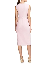 Elliana Crystal-Embellished Stretch-Bouclé Midi-Dress