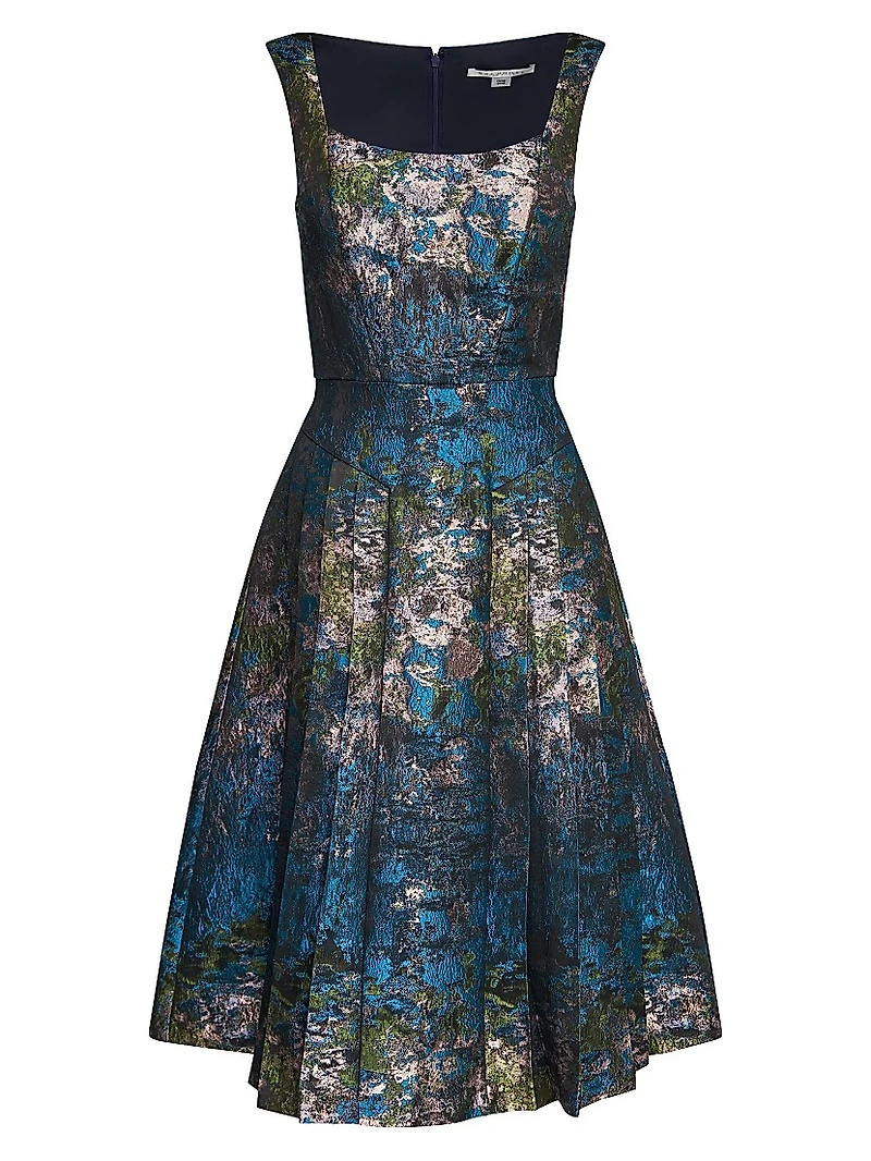 June Jacquard Midi-Dress