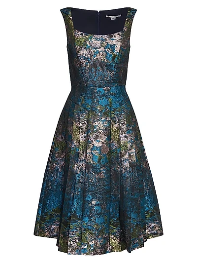June Jacquard Midi-Dress