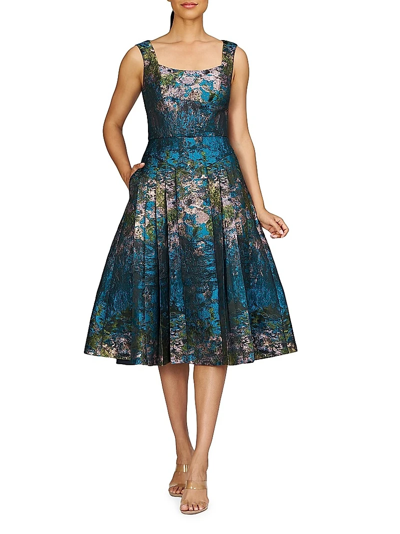 June Jacquard Midi-Dress