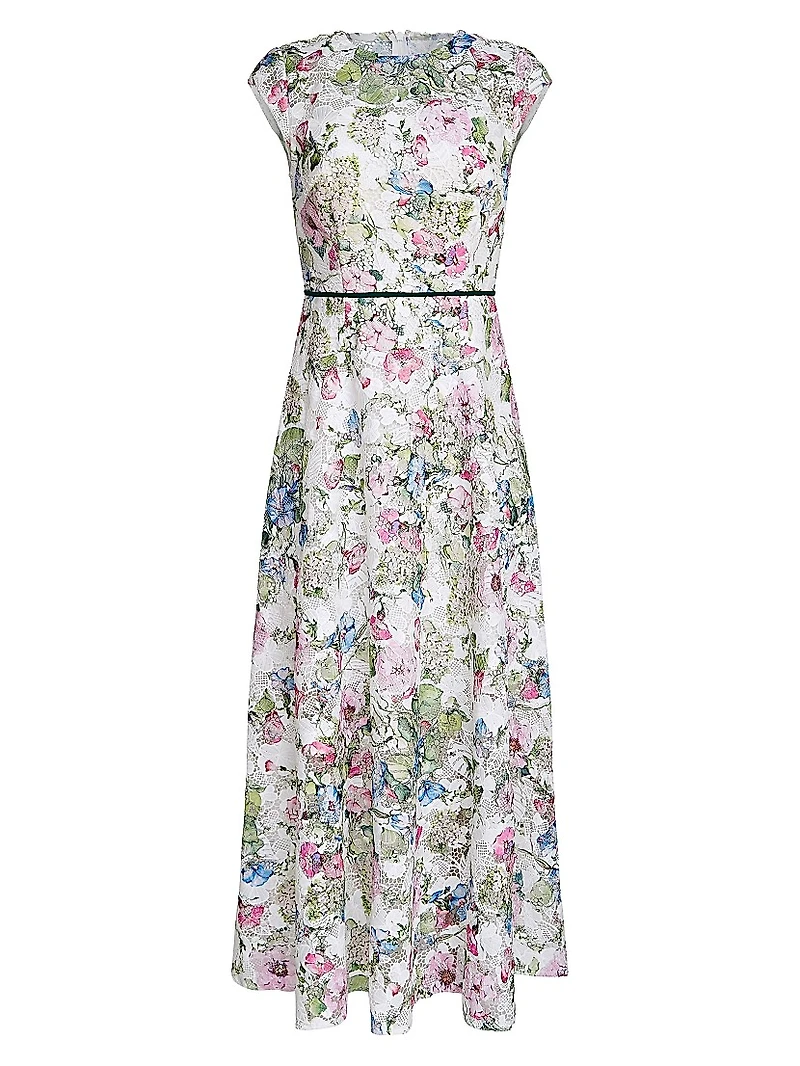 Delilah Floral Lace Maxi-Dress