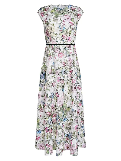 Delilah Floral Lace Maxi-Dress