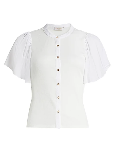 Colette Flutter-Sleeve Top