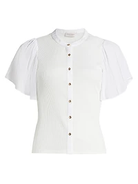 Colette Flutter-Sleeve Top