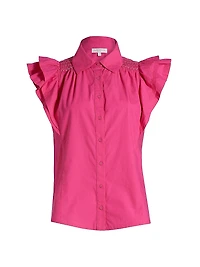 Marceline Smocked Cotton Top