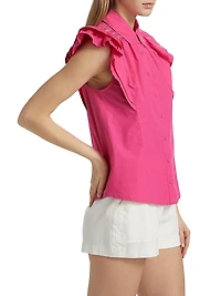 Marceline Smocked Cotton Top