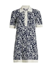 Erin Floral Bouclé Point Collar Minidress