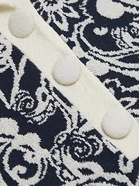 Erin Floral Bouclé Point Collar Minidress