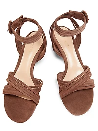 45MM Suede Block-Heel Sandals