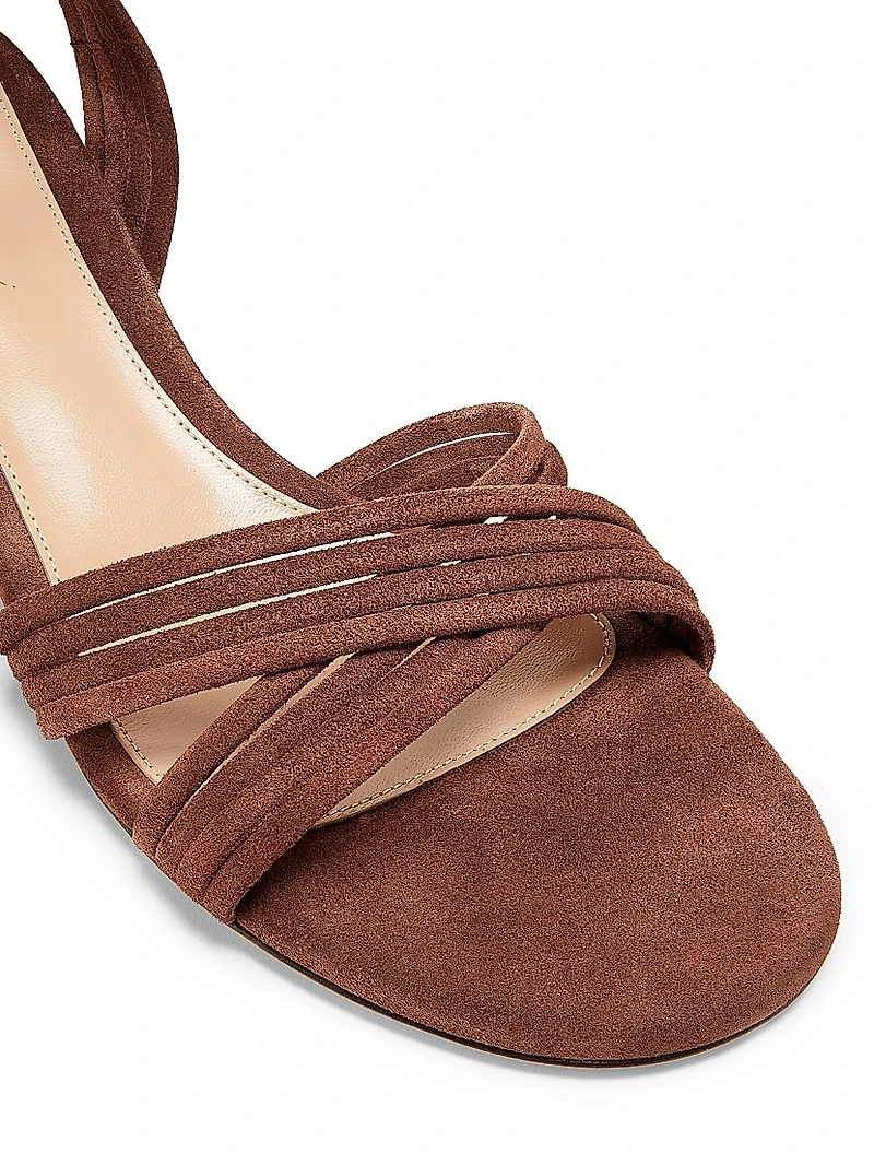 45MM Suede Block-Heel Sandals