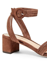 45MM Suede Block-Heel Sandals