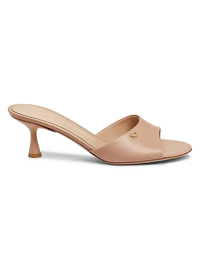 55MM Leather Slip-On Sandals