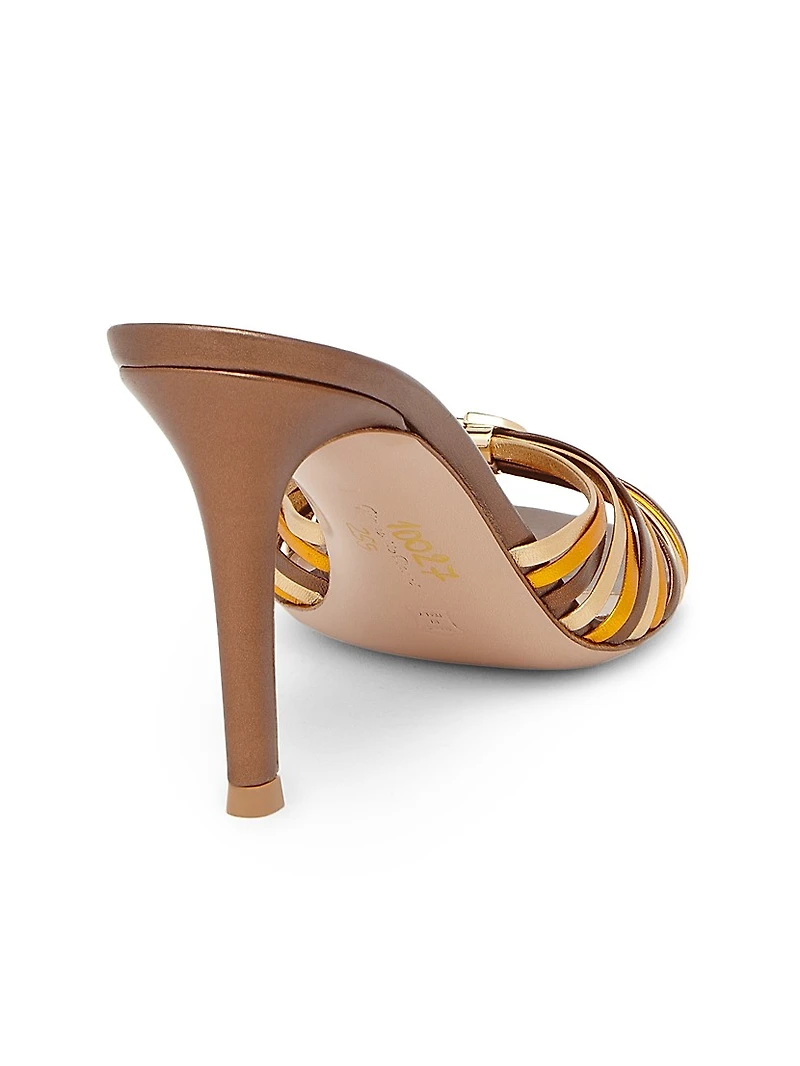 Nappa Silk 70MM Leather Slip-On Sandals