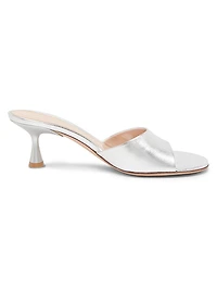 Ascent 55MM Metallic Leather Mules