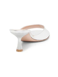 Ascent 55MM Metallic Leather Mules