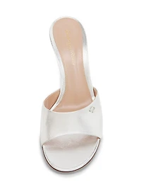 Ascent 55MM Metallic Leather Mules