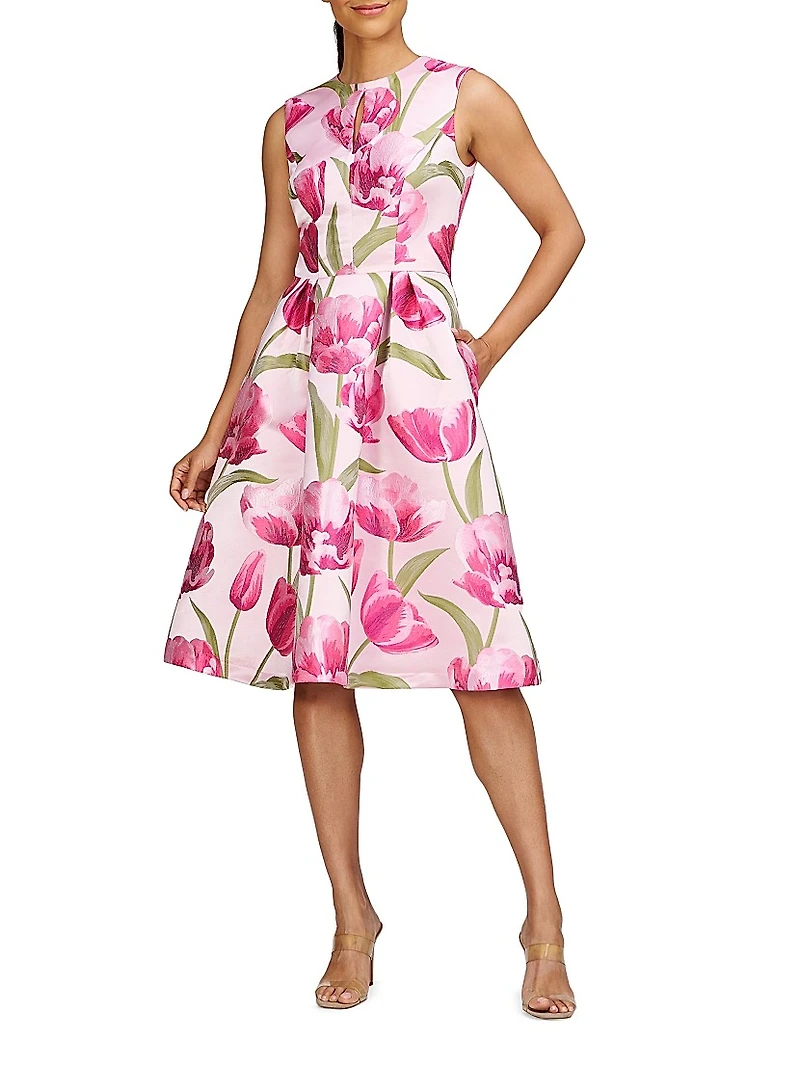 Farryn Floral Cocktail Midi-Dress