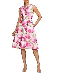 Farryn Floral Cocktail Midi-Dress