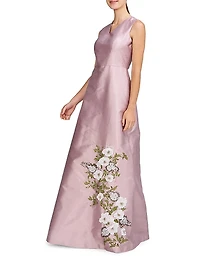 Aurelia Floral Satin Gown
