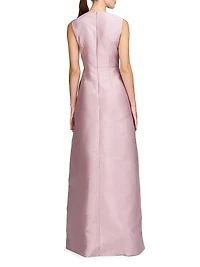 Aurelia Floral Satin Gown