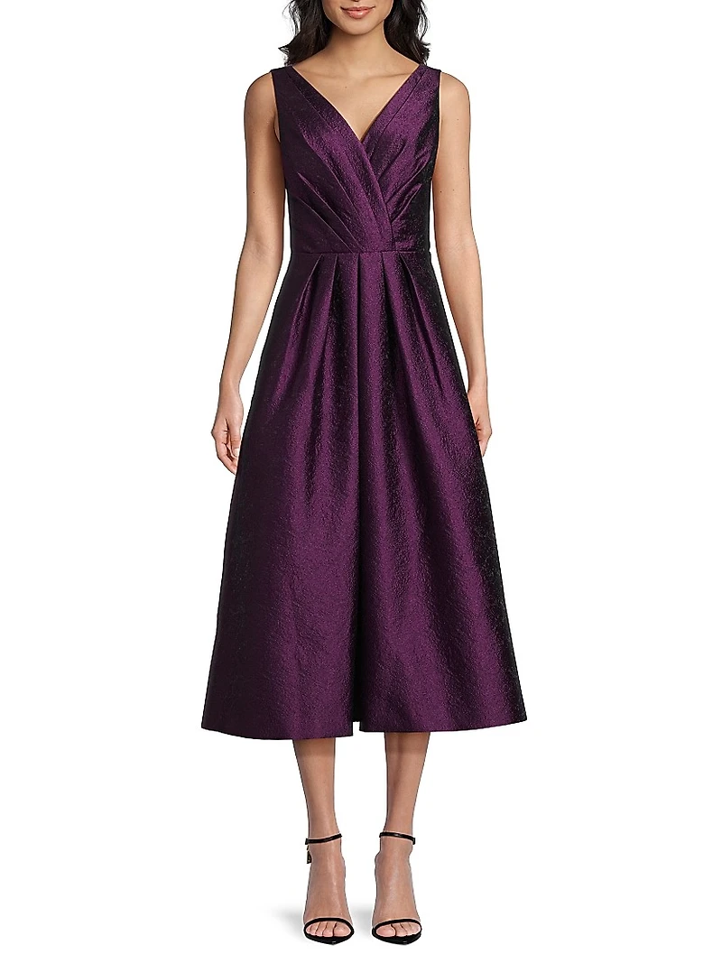 Olivia Jacquard Sleeveless Midi-Dress