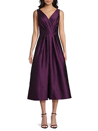 Olivia Jacquard Sleeveless Midi-Dress