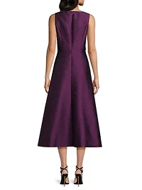 Olivia Jacquard Sleeveless Midi-Dress