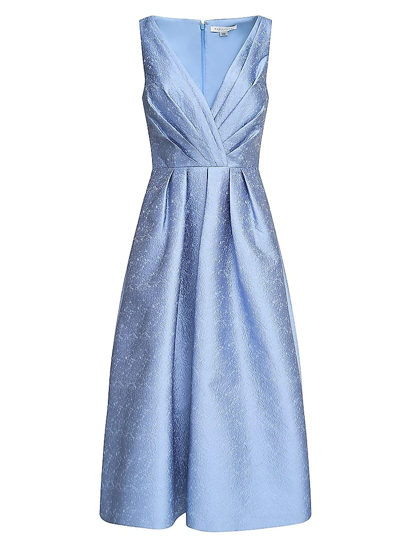 Olivia Jacquard Sleeveless Midi-Dress