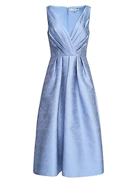 Olivia Jacquard Sleeveless Midi-Dress