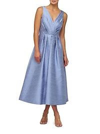 Olivia Jacquard Sleeveless Midi-Dress