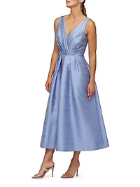 Olivia Jacquard Sleeveless Midi-Dress