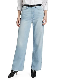 Logan Featherweight Mid-Rise Wide-Leg Jeans