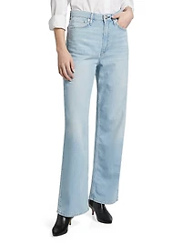Logan Featherweight Mid-Rise Wide-Leg Jeans
