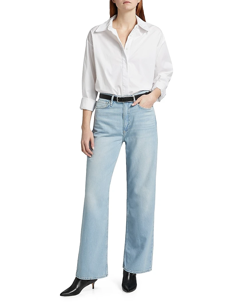 Logan Featherweight Mid-Rise Wide-Leg Jeans