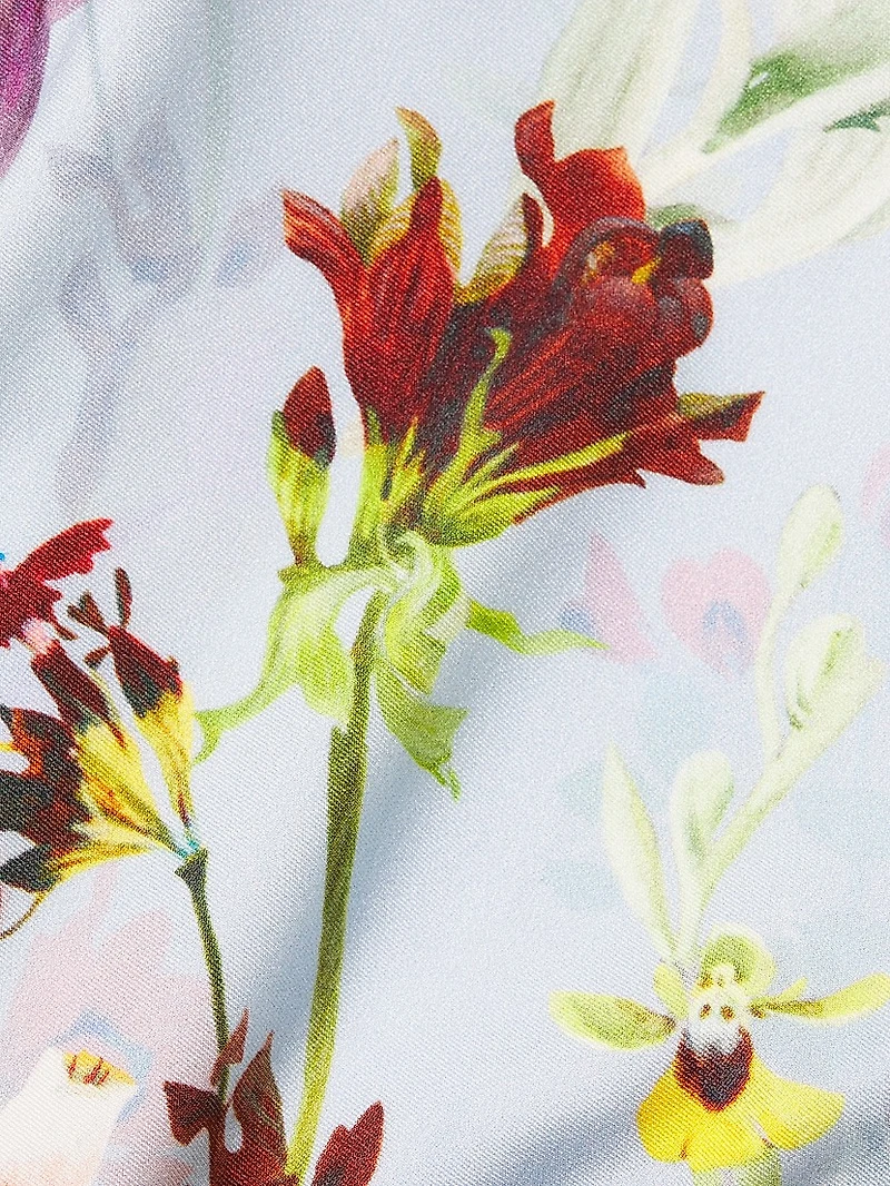 Lily Flower High-Waisted Bikini Bottom