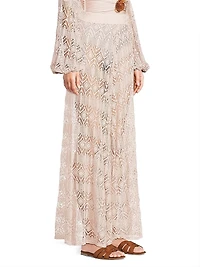 Seashell Lace Wide-Leg Beach Pants